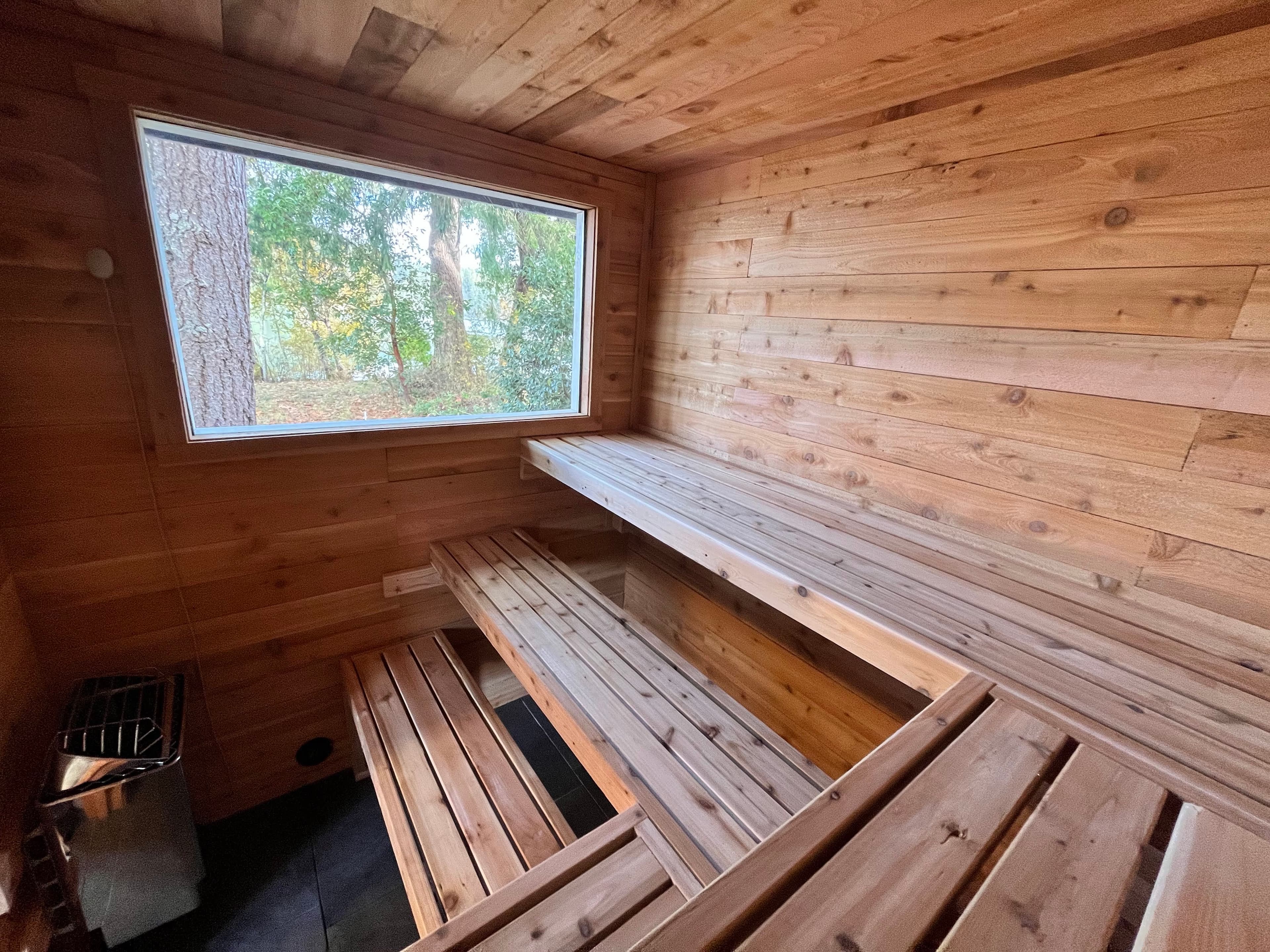 Shed sauna build detail – Olympia, Washington