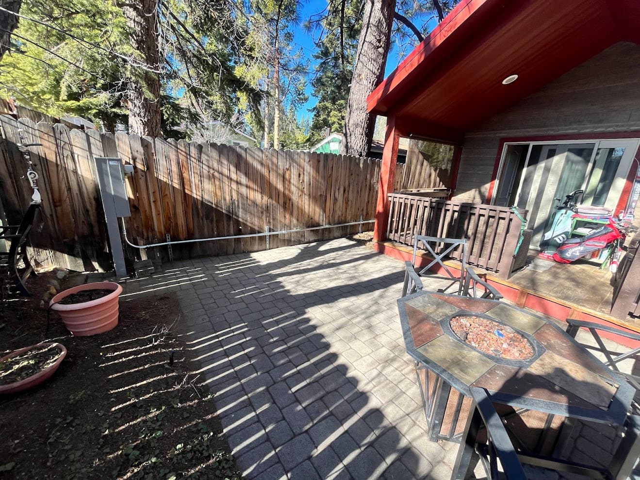 Empty backyard space before the sauna build