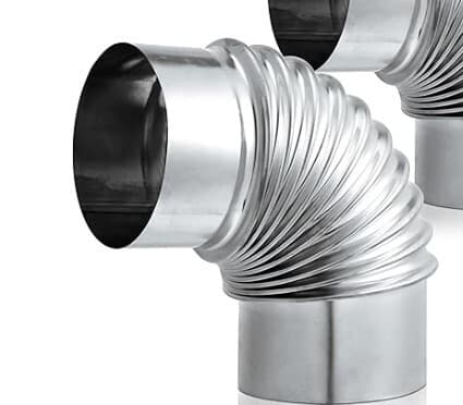 Galvanized 90 degree duct elbow
