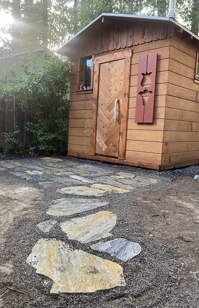 Indoor sauna bench layout