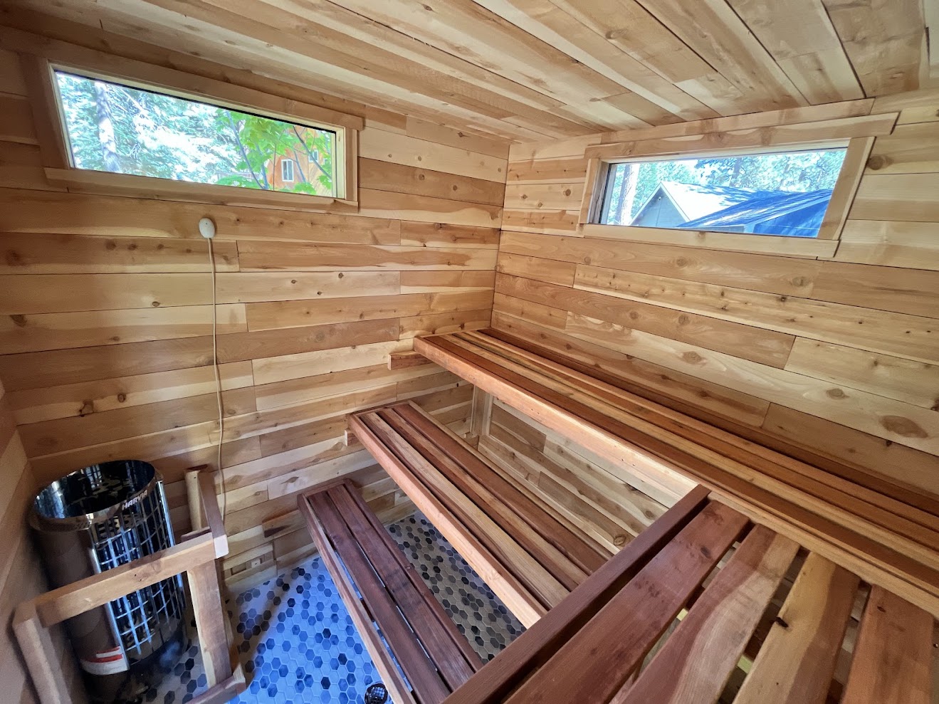 Heater placement in custom sauna